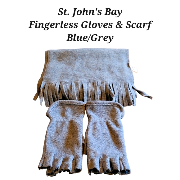 St. John's Bay Accessories - St. John's Bay Gloves & Scarf Set | Fingerless Gloves | Gloves & Scarf Set | EUC